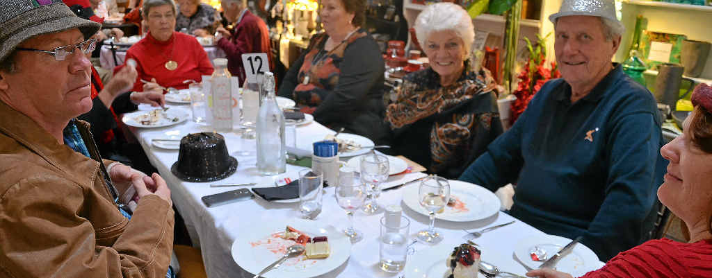 MUSIC FANS: Scott Morcombe, Maggy Scott, James Scoot and Shelly Morcombe enjoying the food and music at Bryson’s Place.